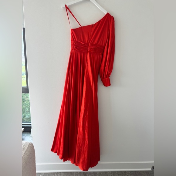 MAC DUGGAL One Shoulder Bishop Orange Maxi Dress 2 - Picture 4 of 7